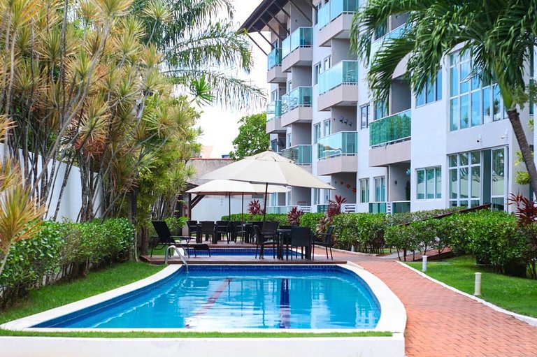 Aconchegante 2 dormitórios com 3 piscinas