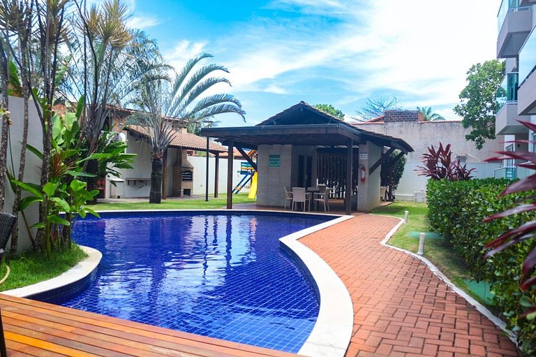 Aconchegante 2 dormitórios com 3 piscinas