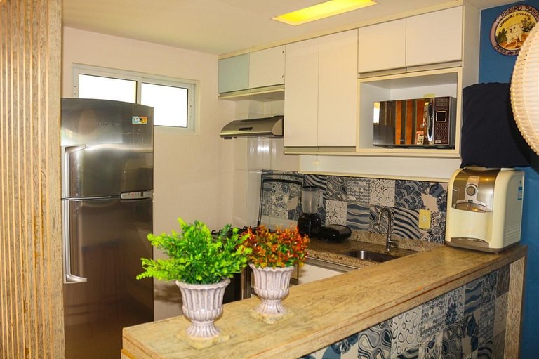 Aconchegante 2 dormitórios com 3 piscinas