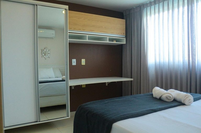 Aconchegante 2 dormitórios com 3 piscinas