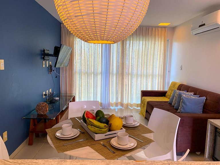 Aconchegante 2 dormitórios com 3 piscinas