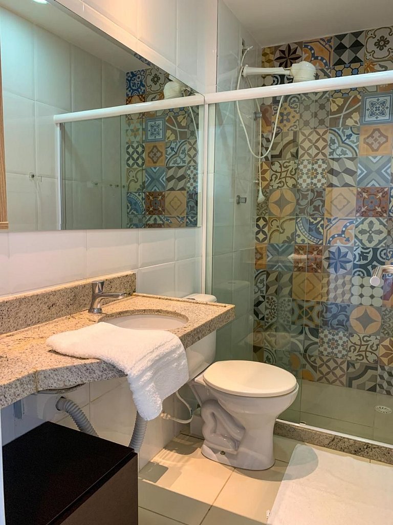 Aconchegante 2 dormitórios com 3 piscinas