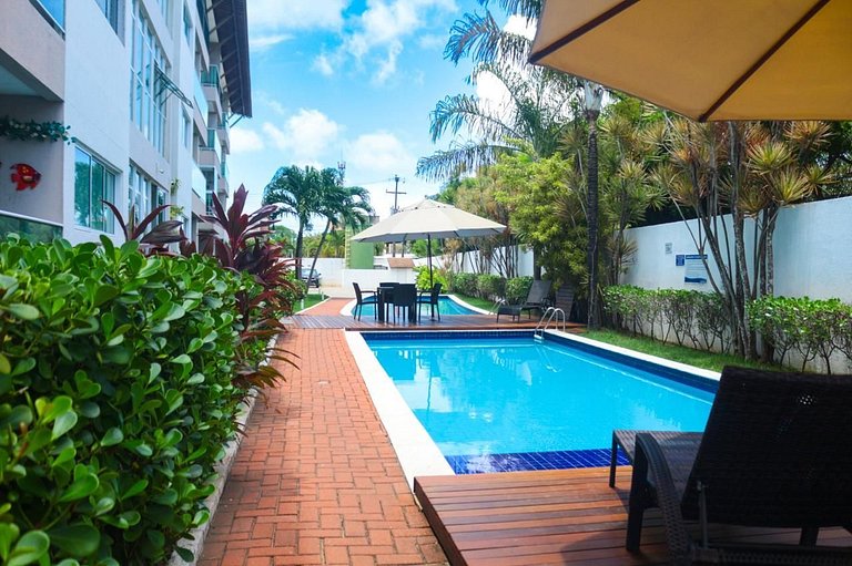 Aconchegante 2 dormitórios com 3 piscinas
