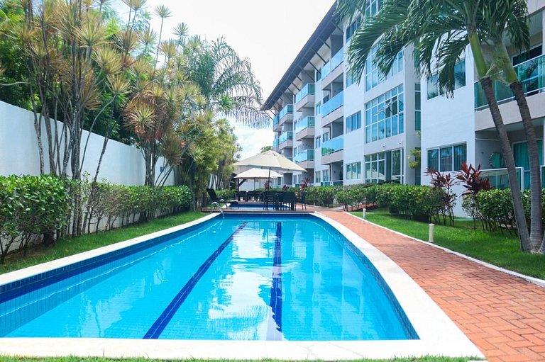 Aconchegante 2 dormitórios com 3 piscinas