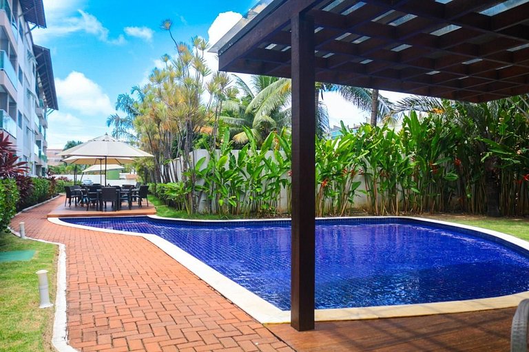 Aconchegante 2 dormitórios com 3 piscinas