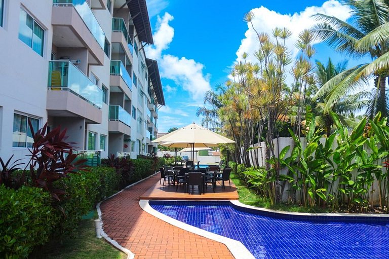 Aconchegante 2 dormitórios com 3 piscinas